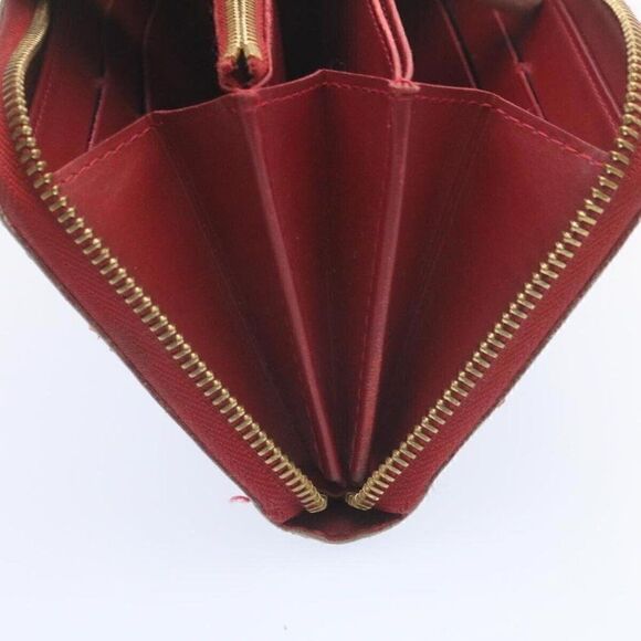 LOUIS VUITTON Monogram Vernis Zippy Wallet Long Wallet Red - Picture 9 of 15
